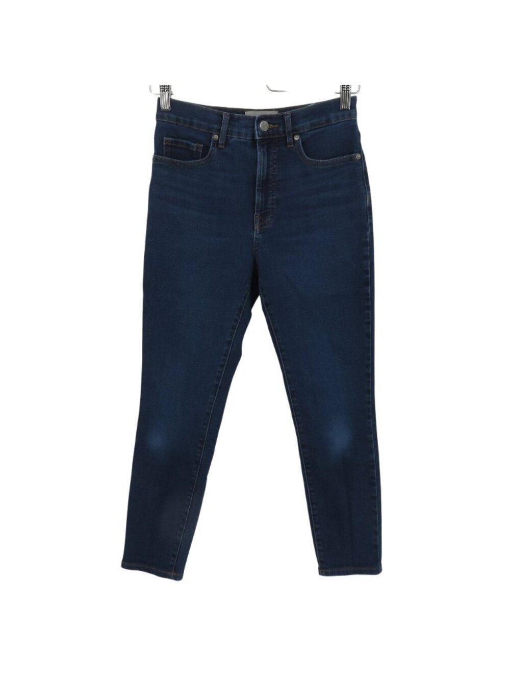 Everlane Women 27 High Rise Ankle Dark Wash Blue Denim Jeans Cotton Blend Pocket